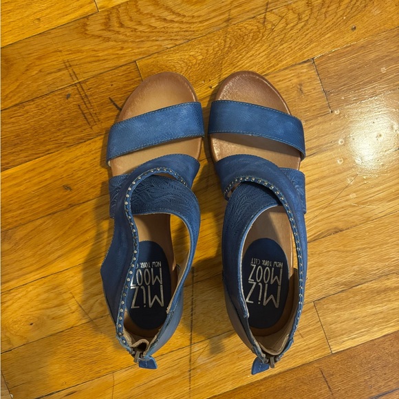 Miz Mooz Blue Heeled Boots - Picture 3 of 10